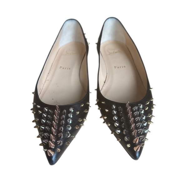 Christian Louboutin Goldoflat flats spike detail RETAIL 995 - Picture 5 of 8